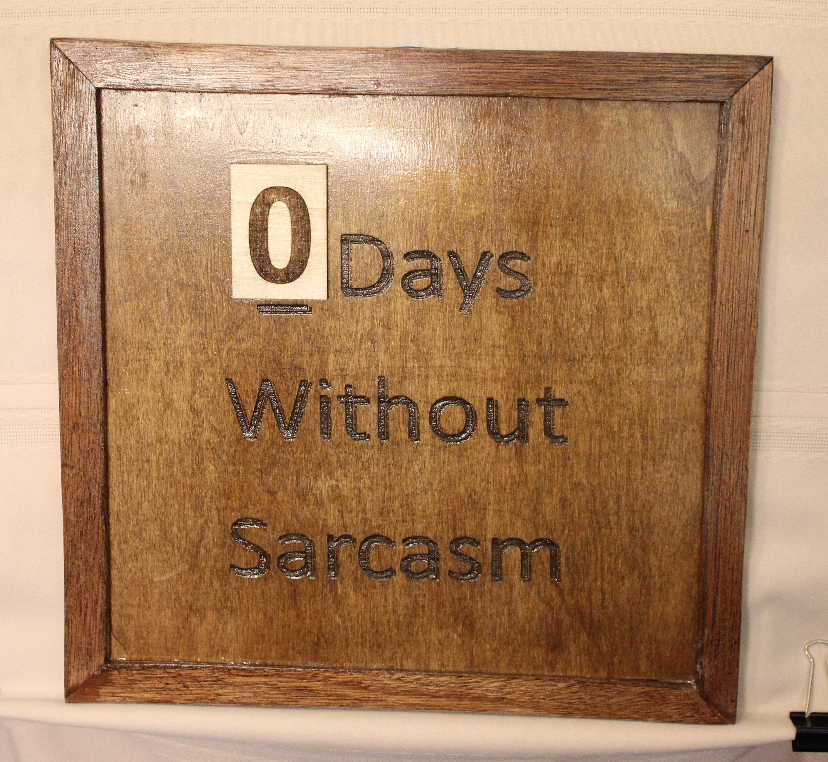 0 Days without Sarcasm