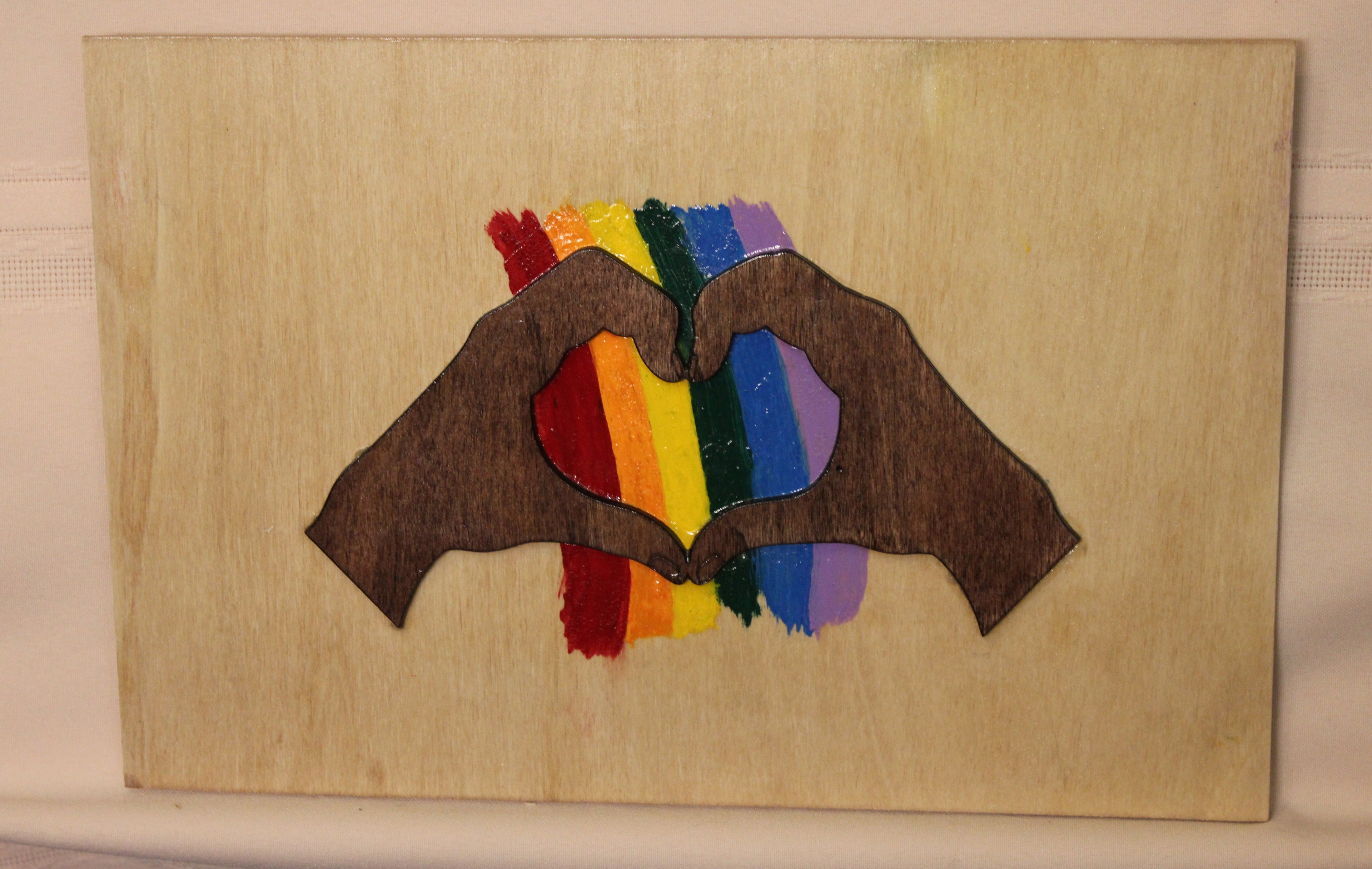 Rainbow and Hand Heart